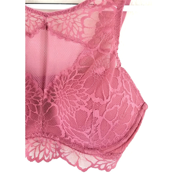Victoria Secret Pink Dusty Rose Underwire Lightly Padded Bralette M - Picture 2 of 7